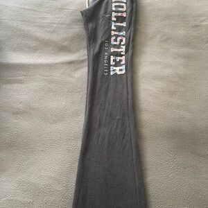 Hollister Women's Dark Grey Sweat Pants with Embroidery Logo XS Pre-owned